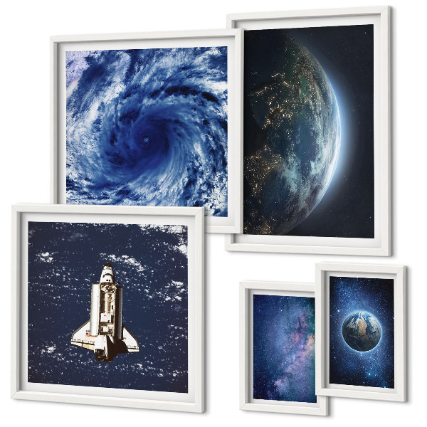 Modernes wandbilder-set Die kosmischen Landschaften der Erde