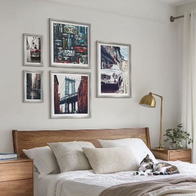 Bildergalerie-set für die wand Stilvolle Autos und Straßenarchitektur