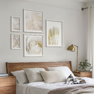 Bilderset fürs sofa Akzente aus weißem Rosenmarmor