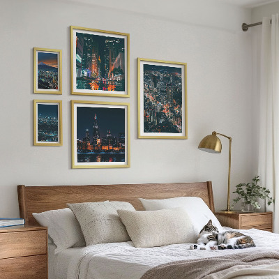 Bildergalerie-set für die wand Nachtansichten moderner Städte