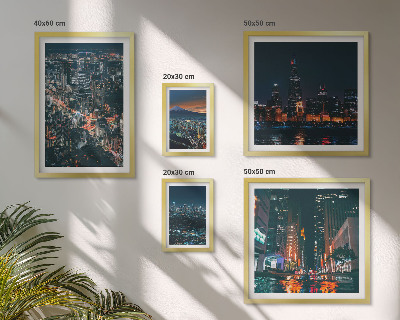 Bildergalerie-set für die wand Nachtansichten moderner Städte