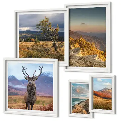 Wandbilder-Set Bergwildnis modernes Design
