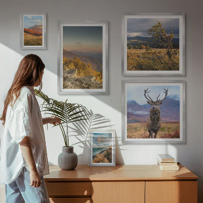 Modernes wandbilder-set Bergwildnislandschaften