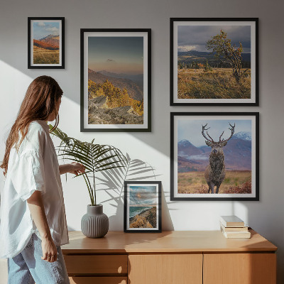 Modernes wandbilder-set Bergwildnislandschaften