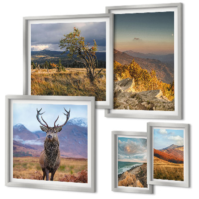 Modernes wandbilder-set Bergwildnislandschaften