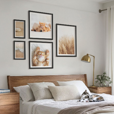 Modernes wandbilder-set Niedliche Tierlandschaften