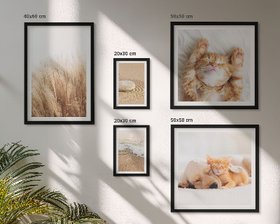 Modernes wandbilder-set Niedliche Tierlandschaften