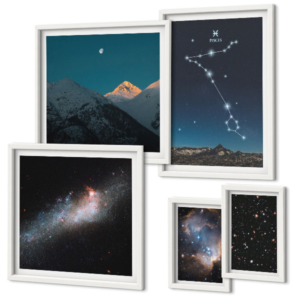 Modernes wandbilder-set Moderne Weltraumlandschaften