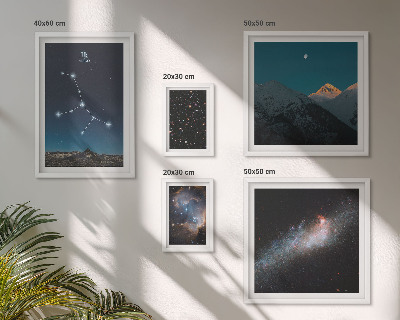 Bildergalerie-set für die wand Kosmische Landschaften bei Nachtsternen