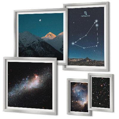 Modernes wandbilder-set Konstellationen kosmischer Landschaften