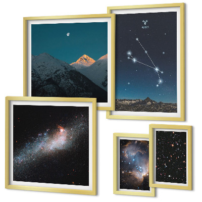 Bildergalerie-set für die wand Kosmische Ansichten von Galaxien