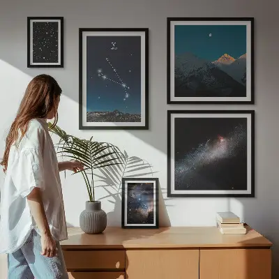 Bildergalerie-Set für die Wand mit kosmischen Ansichten von Galaxien