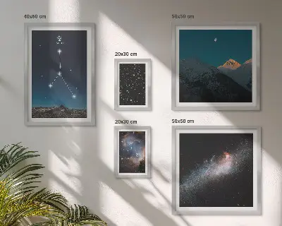 Bildergalerie-Set für die Wand mit Motiven des kosmischen Nachthimmels