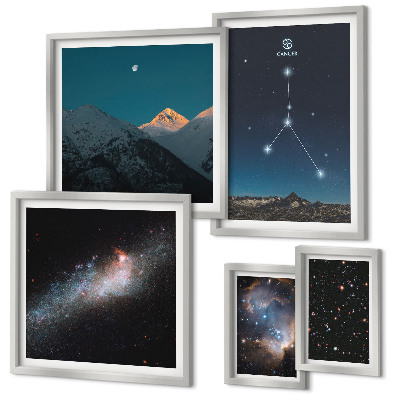 Bildergalerie-set für die wand Motive des kosmischen Nachthimmels