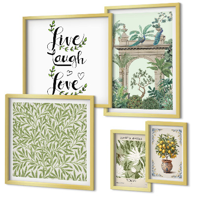 Bildergalerie-set für die wand Pflanzenmotive, Boho-Akzente