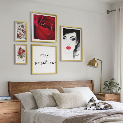 Bildergalerie-set für die wand Vintage-Frauenporträts mit Blumen