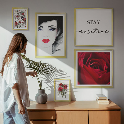 Bildergalerie-set für die wand Vintage-Frauenporträts mit Blumen