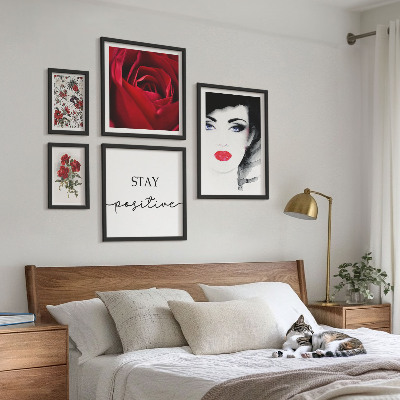 Bildergalerie-set für die wand Vintage-Frauenporträts mit Blumen