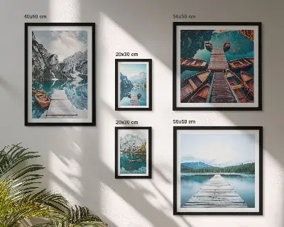 Modernes Wandbilder-Set Berglandschaften und Wasserwege