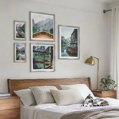 Bilderset für das Sofa Motiv mit Seen und Berglandschaft für eine ruhige Atmosphäre