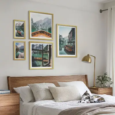 Bilderset für das Sofa Motiv mit Seen und Berglandschaft für eine ruhige Atmosphäre