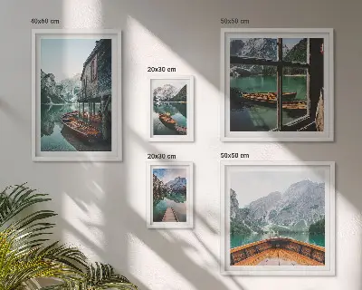 Bilderset für das Sofa Motiv mit Seen und Berglandschaft für eine ruhige Atmosphäre