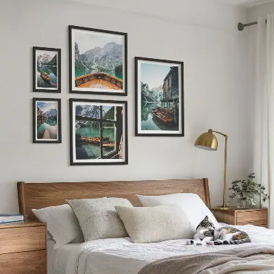 Bilderset für das Sofa Motiv mit Seen und Berglandschaft für eine ruhige Atmosphäre