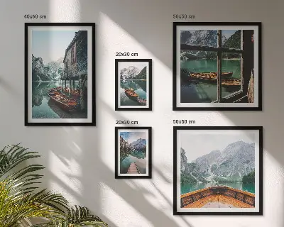 Bilderset für das Sofa Motiv mit Seen und Berglandschaft für eine ruhige Atmosphäre