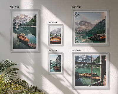 Bildergalerie-set für die wand Seen, Berge, Boote, Landschaften