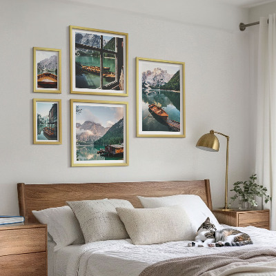 Bildergalerie-set für die wand Seen, Berge, Boote, Landschaften