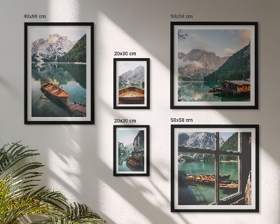 Bildergalerie-set für die wand Seen, Berge, Boote, Landschaften