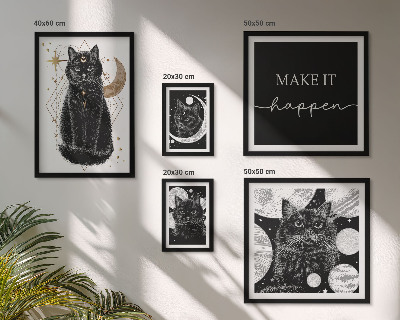 Bilderset fürs sofa Schwarze Katzen Boho-Raum