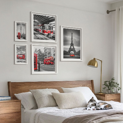 Bildergalerie-set für die wand Stilvolle Ansichten von London und Paris
