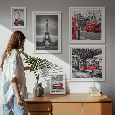 Bildergalerie-set für die wand Stilvolle Ansichten von London und Paris
