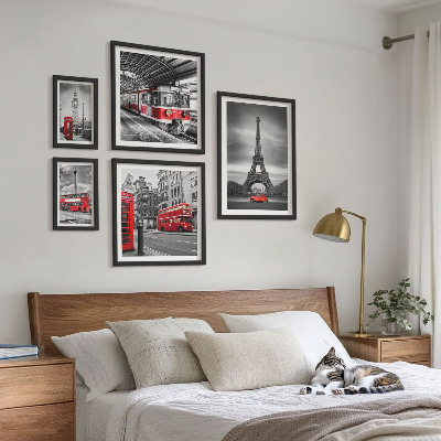 Bildergalerie-set für die wand Stilvolle Ansichten von London und Paris
