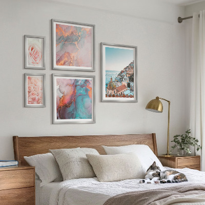 Bildergalerie-set für die wand Romantische rosa Landschaften