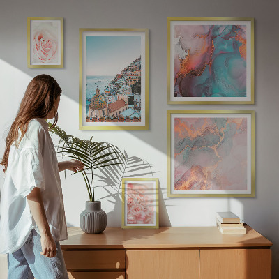 Bildergalerie-set für die wand Romantische rosa Landschaften