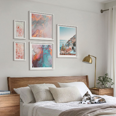 Bildergalerie-set für die wand Romantische rosa Landschaften