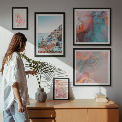 Bildergalerie-set für die wand Romantische rosa Landschaften
