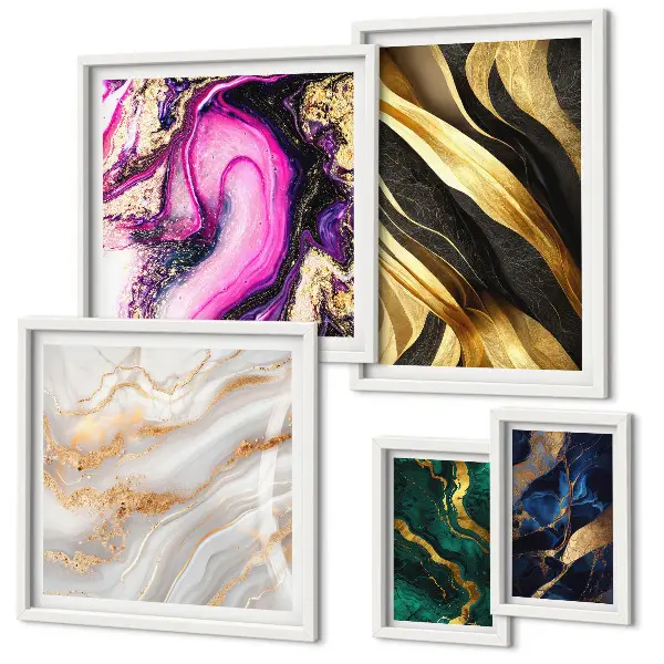 Bildergalerie-Set für die Wand mit abstrakten modernen Mustern