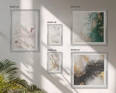 Modernes Wandbilder-Set florale Akzente in abstrakter Eleganz