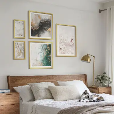 Modernes Wandbilder-Set florale Akzente in abstrakter Eleganz