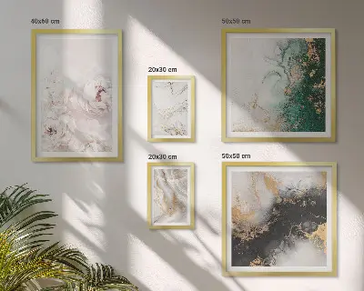 Modernes Wandbilder-Set florale Akzente in abstrakter Eleganz