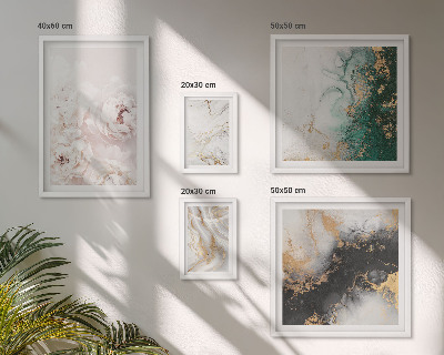 Modernes wandbilder-set Florale Akzente, abstrakte Eleganz