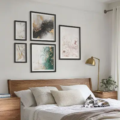 Modernes Wandbilder-Set florale Akzente in abstrakter Eleganz