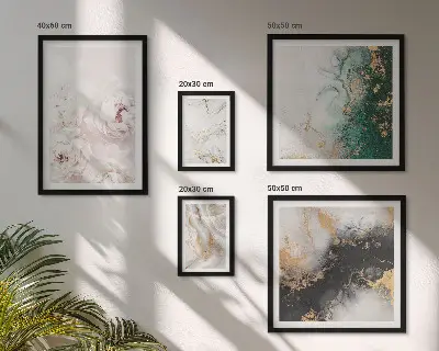 Modernes Wandbilder-Set florale Akzente in abstrakter Eleganz