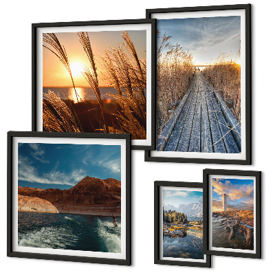 Bildergalerie-set für die wand Landschaften Wasser Vegetationspfad