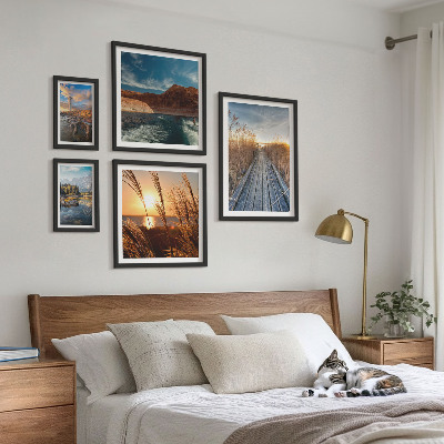 Bildergalerie-set für die wand Landschaften Wasser Vegetationspfad