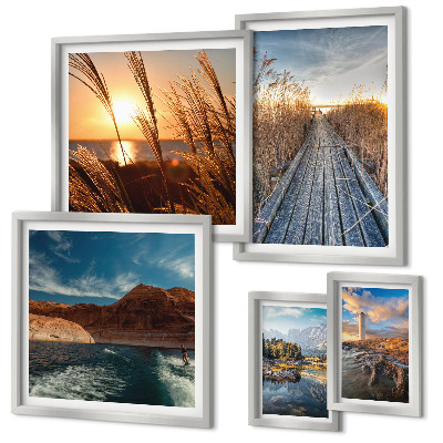 Bildergalerie-set für die wand Landschaften Wasser Vegetationspfad