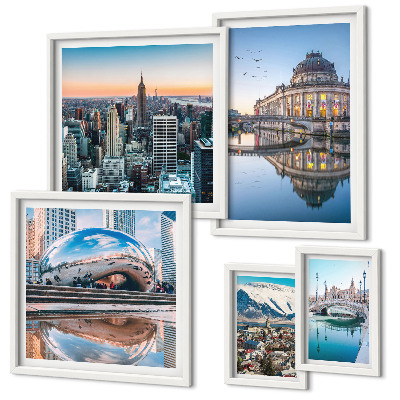 Bildergalerie-set für die wand Stadtlandschaften Architektur Natur